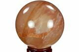 Polished Hematoid (Harlequin) Quartz Sphere - Madagascar #121603-1